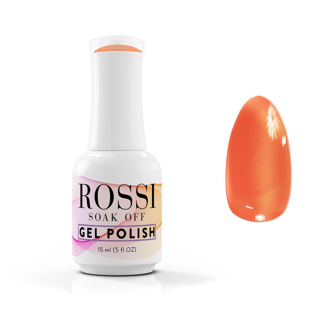 Ojă semipermanentă ROSSI Hema free - Tangerine, 15 ml ROSSI Nails