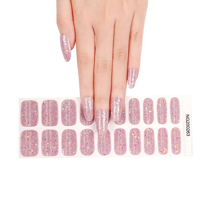 Autocolante cu gel pentru unghii - Glowing Confetti ROSSI Nails