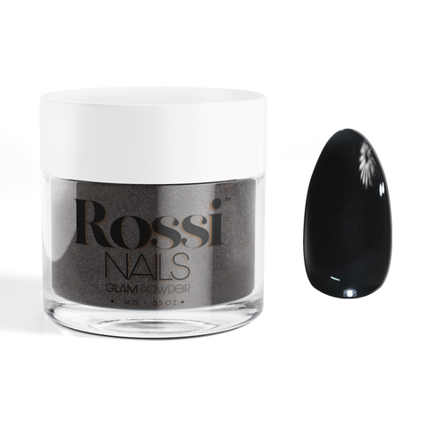 Pudră de unghii - Fabulous Black, 15g ROSSI Nails