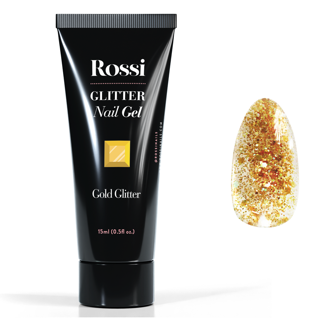 Polygel Rossi - Gold Glitter, 15 ml ROSSI Nails