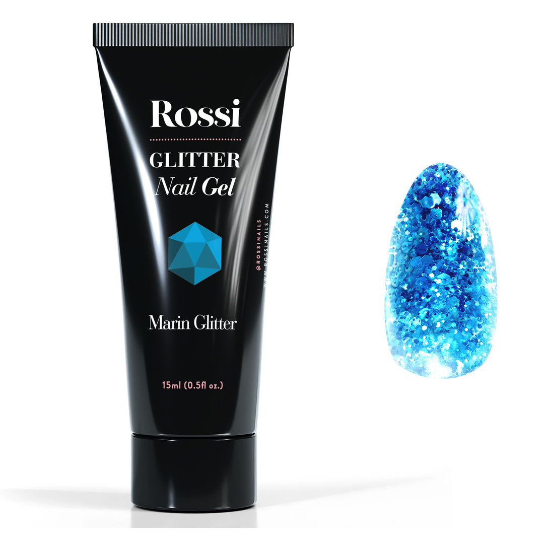 Polygel Rossi - Marin Glitter, 15 ml ROSSI Nails