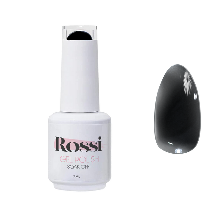 Ojă semipermanentă ROSSI Hema free - Fabulous Black, 7 ml