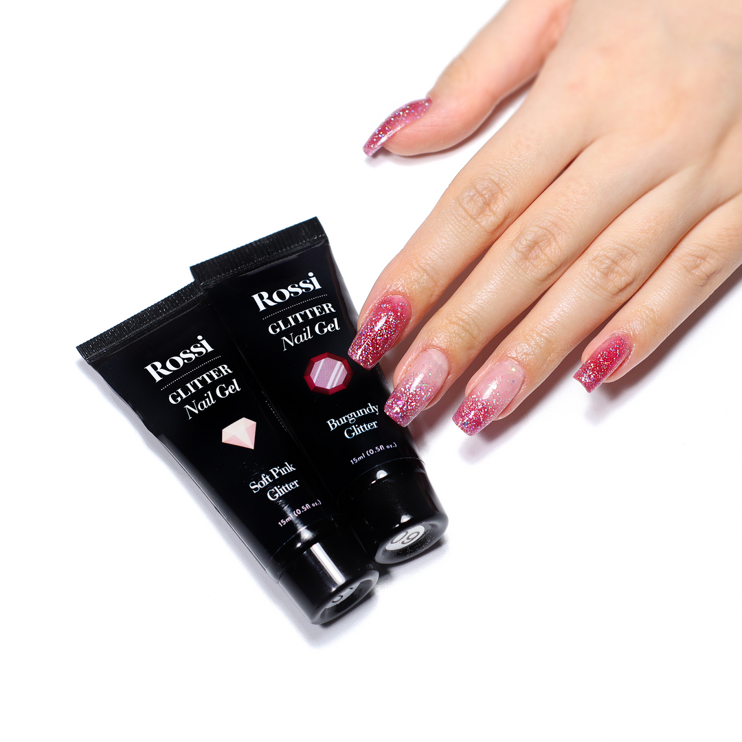 Polygel Rossi - Soft Pink Glitter, 15 ml ROSSI Nails