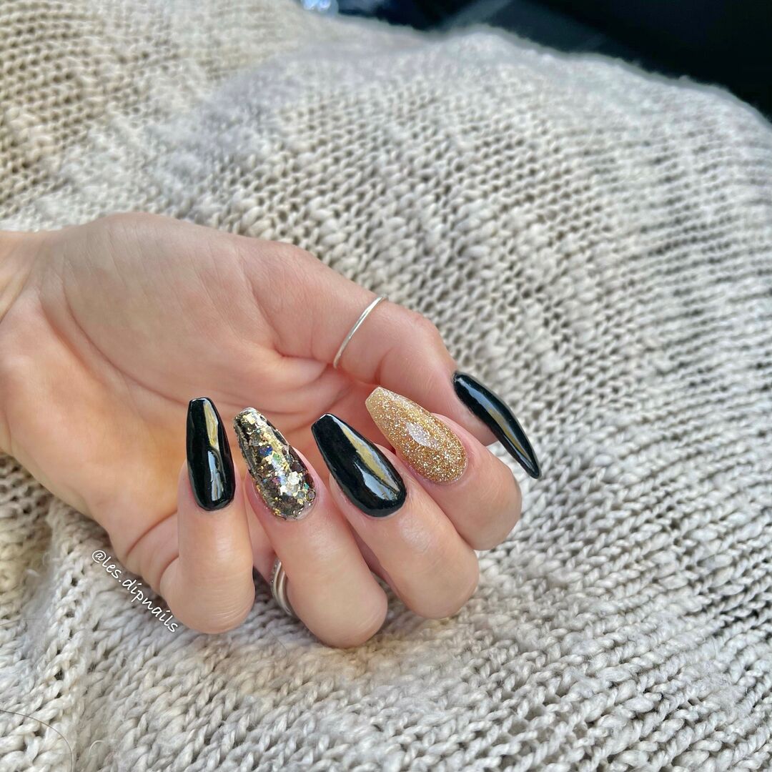 Pudră de unghii - Fabulous Black, 15g ROSSI Nails